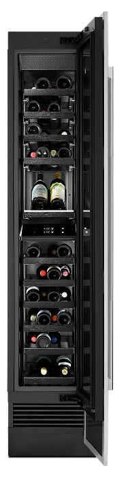 A 18-inch wine column panel in Eggshell Snakeskin Black