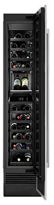 A 18-inch wine column panel in Eggshell Snakeskin Black