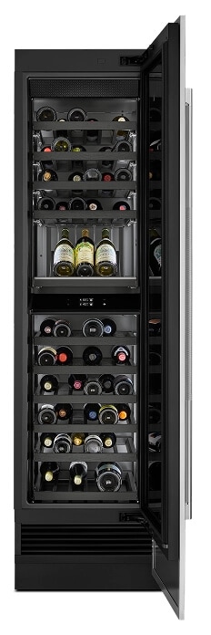 A 24-inch wine column panel in Eggshell Snakeskin Black