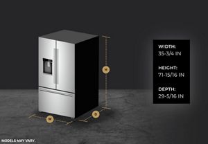 RISE™ 36” Counter-Depth French Door Refrigerator with Obsidian