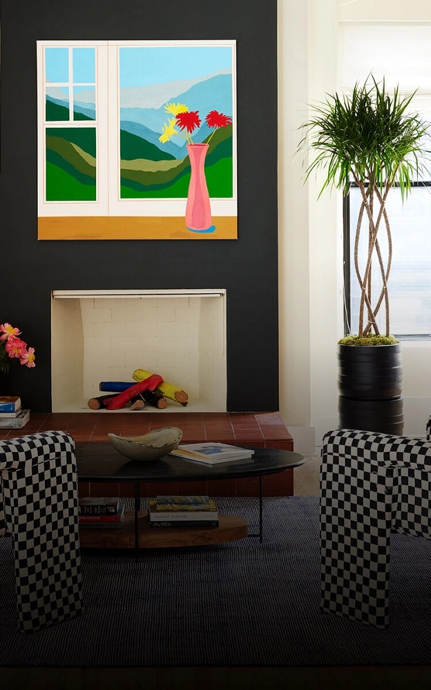 The living room of a project designed by Alvin Wayne.