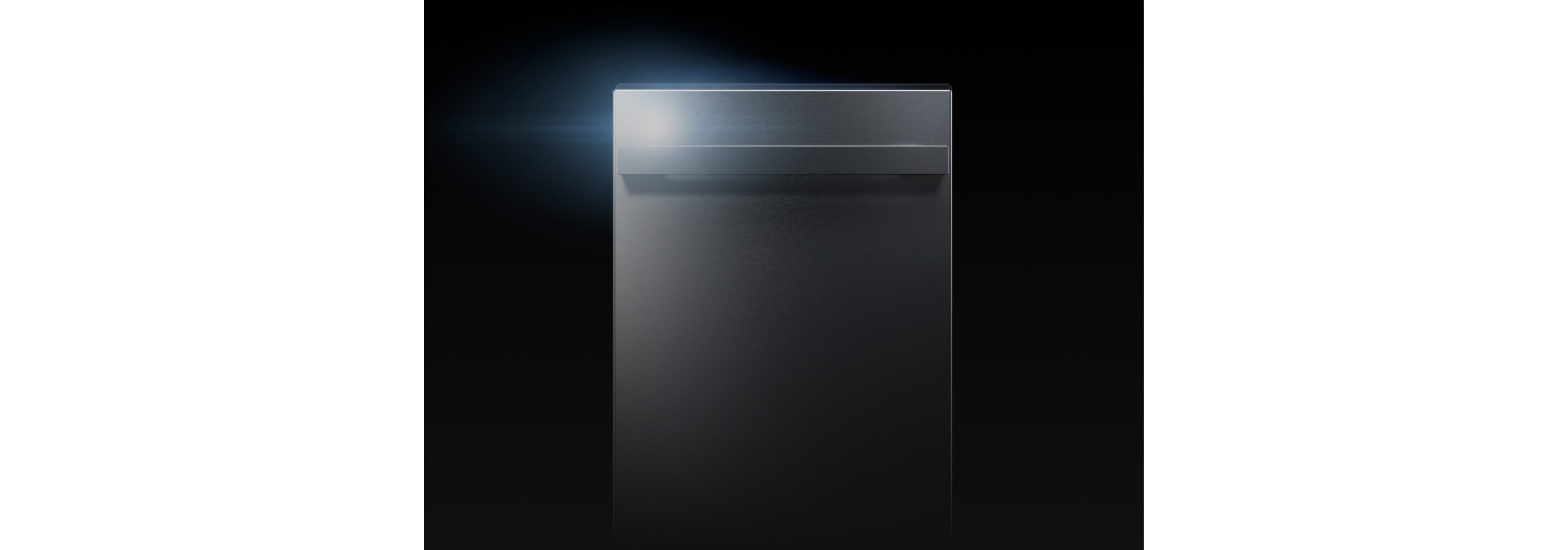 A JennAir® Trash Compactor equipped with a NOIR™ Design Panel Kit.
