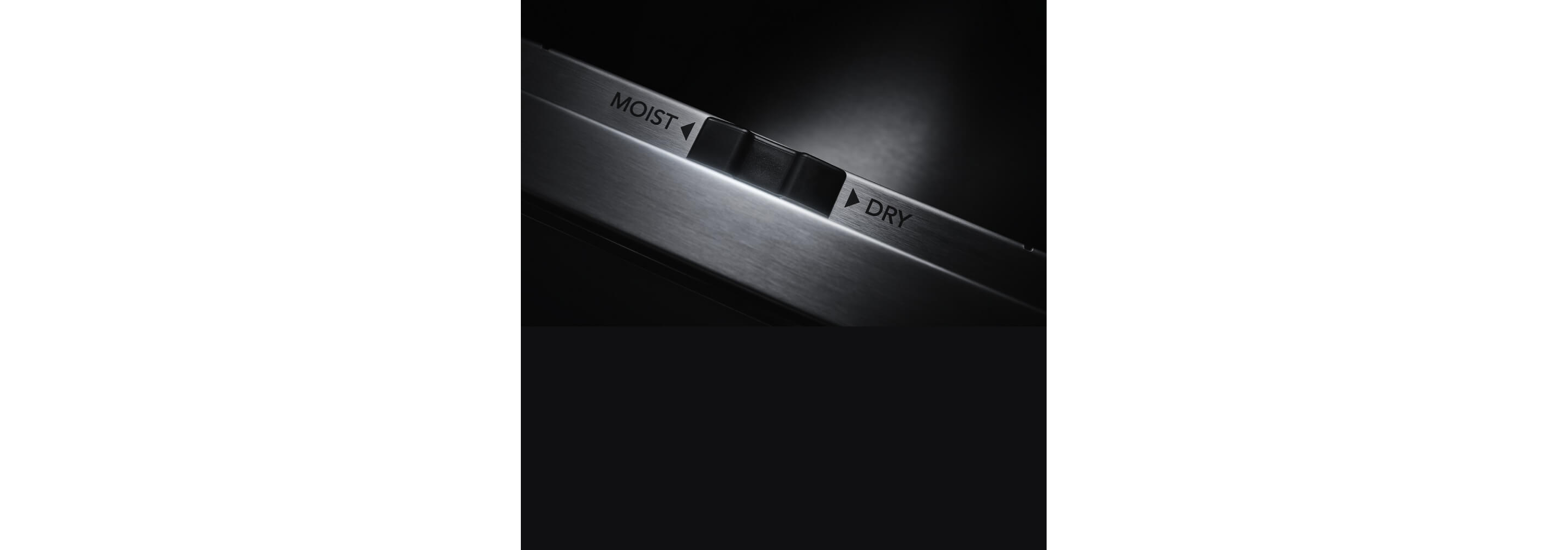 The humidity slide control in a JennAir® warming drawer.