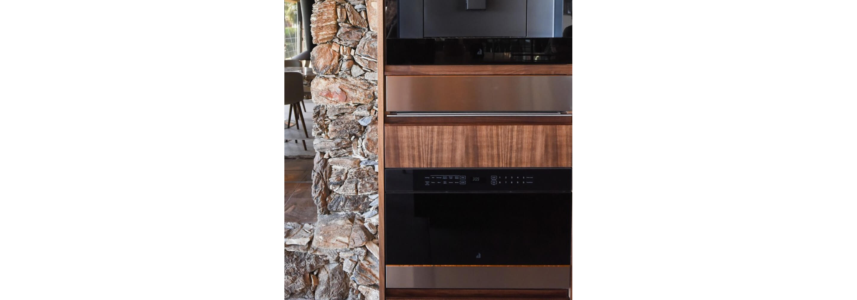A JennAir® warming drawer installed in a luxury home.