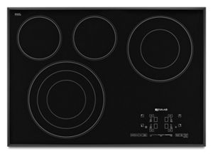 Black Floating Glass 30" Electric Radiant Cooktop with Glass-Touch Electronic Controls