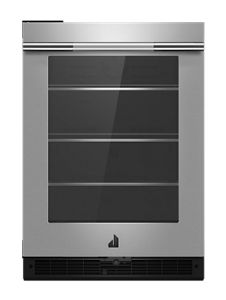 RISE™ 24"  Under Counter Glass Door Refrigerator, Left Swing