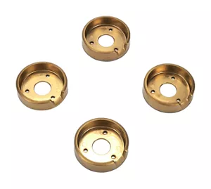 Set of 4 Range Brass Knob Bezels, Oven