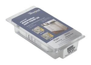 Dishwasher Rack Repair Kit with White Tine Tips and Vinyl Touch-up Paint - Repairs Two Racks and Cover Scratches